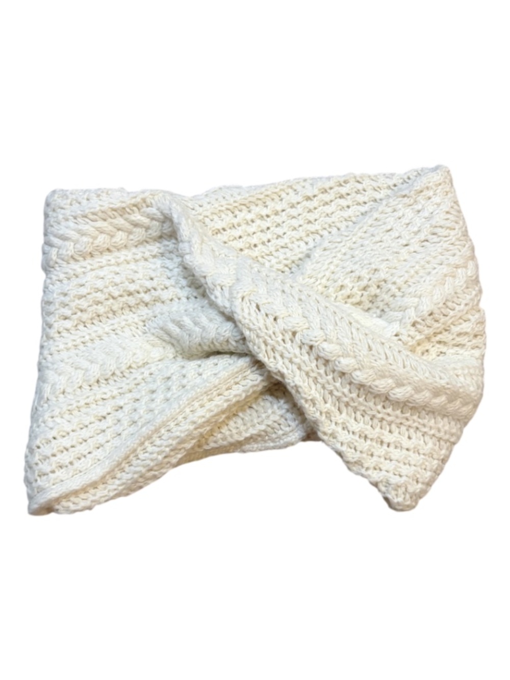 Gap Cream Cable Knit twisted knot infinity scarf
